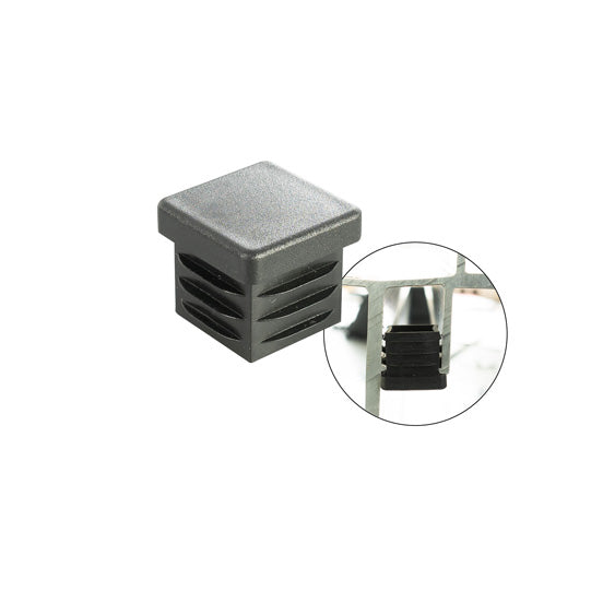 Plastic plug 22 x 22 mm, black, f. cable duct 564040