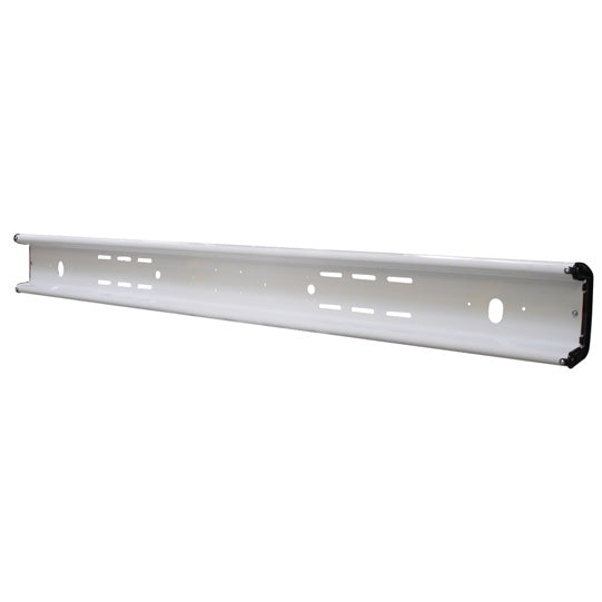 Steel underride guard, type 2430, 2400 mm, RAL9010, w/out light