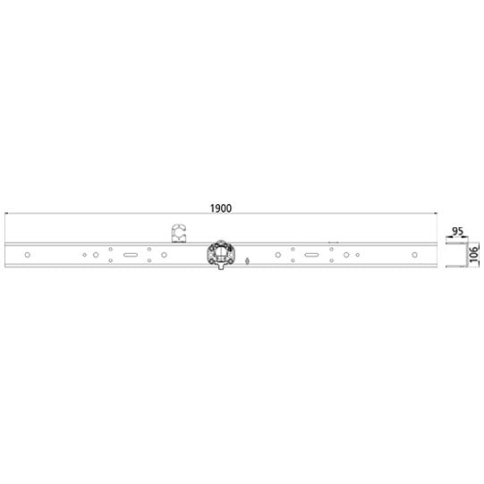 Underride guard, steel, up to 3.5 t, incl. coupling, 1900 mm