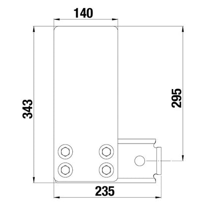 Underride guard brkt set up to 3.5 t, short (235 mm), universal