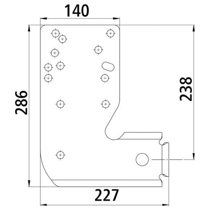 brkt set short for underride guard Renault, Opel, Nissan, long