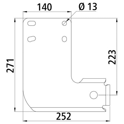 Bracket set for underride guard MAN TGE and VW Crafter
