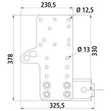 Bracket set for underride guard Iveco 35C to 70C short 325.5 mm