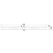 Underride guard, 8 t, black steel, 2100 mm