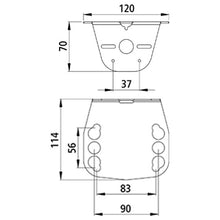 Camera bracket, for mounting on underride guard w. ball coupl.