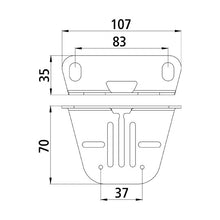 Camera brkt, for mnt on underride guard or ball coupler.