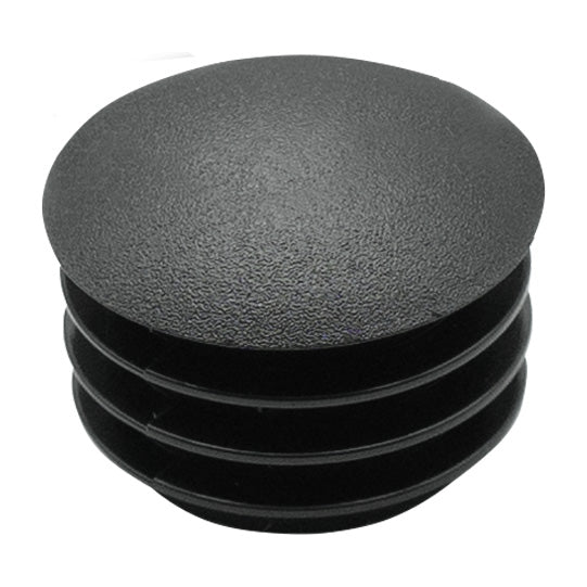 Plastic plug, black, for pipe Ø 22 mm