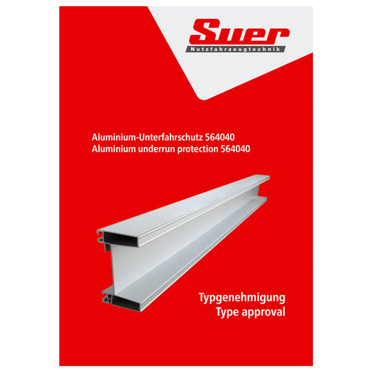 Type approval f. aluminium underride guard 564040, 11/2022