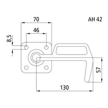 Box lock 256 B/size 1, L, galvanised stl.