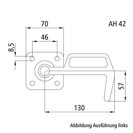 Box lock 256 B/size 1, R, galvanised stl.