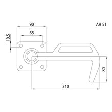 Box lock 256 B/size 3, L, galvanised stl.