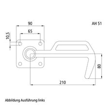 Box lock 256 B/size 3, R, galvanised stl.