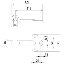 Counter support 257 A/size 1, L = R, galvanised stl.