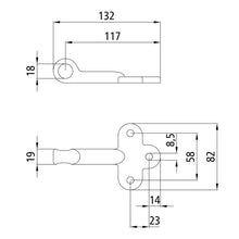Counter support 257 A/size 2, L = R, galvanised stl.