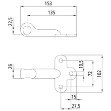 Ctrholder 257 A/size 3, L = R, galvanised stl.