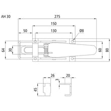 Tension lock, incl. holder, galvanised/raw