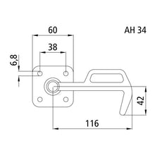 Box lock 256 B/size 0, L, galvanised stl.