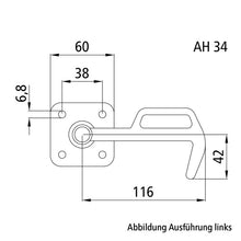 Box lock 256 B/size 0, R, galvanised stl.