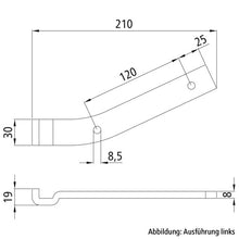 Counterholder 1027, right, galvanized steel