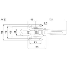 Suer cam lock, galvanised, w/ safety catch, screwable