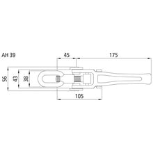 Suer cam lock, raw stl., w/ safety catch