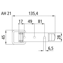 Eccentric lock type 720, galvanised stl.