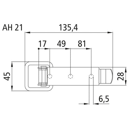 Eccentric lock type 720, galvanised stl.