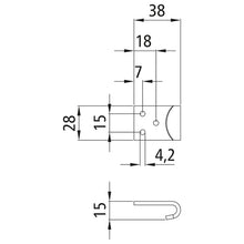 Ctrholder type 728, galvanised stl.