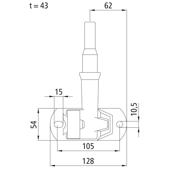 Container lock 3/4", galvanised stl., similar to Bloxwich B 200
