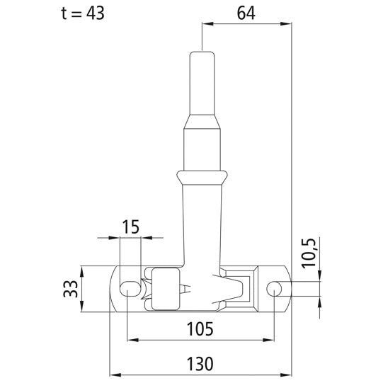 Container lock 3/4", galvanised stl., similar to Bloxwich B2000