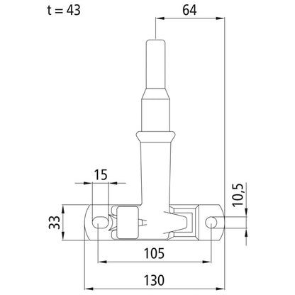 Container lock 3/4", galvanised stl., similar to Bloxwich B2000