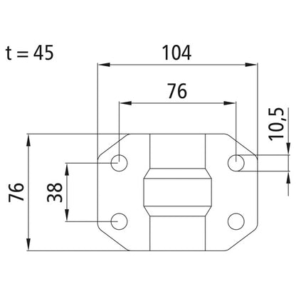 Container lock 3/4", galvanised stl., similar to Bloxwich B2000
