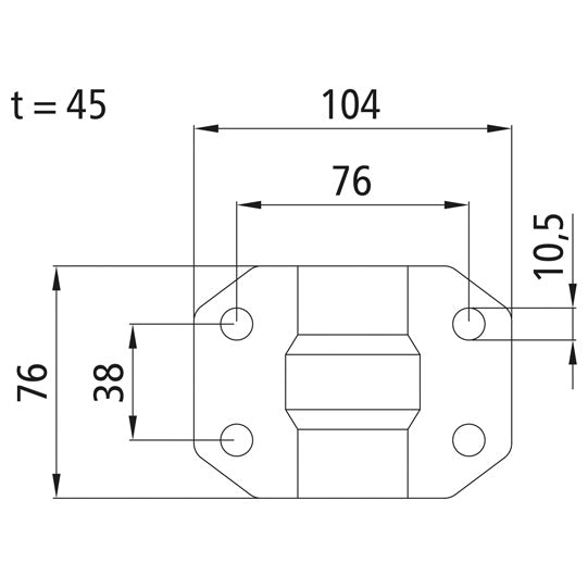 Container lock 3/4", galvanised stl., similar to Bloxwich B2000