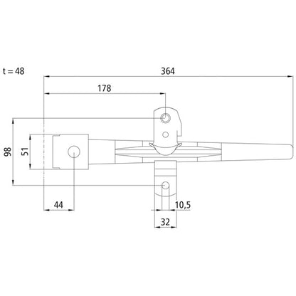 Container lock 3/4", galvanised stl., similar to Bloxwich B2000