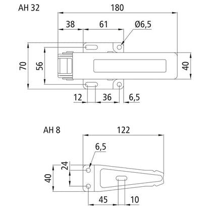 Suer automatic bolt catch w/ ctrholder