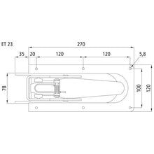 Tension lock, galvanised stl., w/out ctrholder