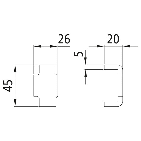 Counterholder, raw steel, for tension lock