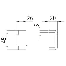 Counterholder, raw steel, for tension lock