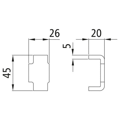 Counterholder, raw steel, for tension lock