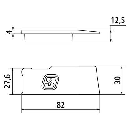 Suer plastic cover cap, L, f. long travel fasteners