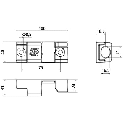 Suer hinge bearing, like 6540N/65400N, raw