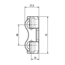 Corner pillar pocket for tension lock, KTL black
