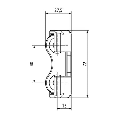 Corner pillar pocket for tension lock, KTL black
