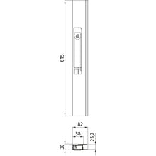 Suer long travel lock, 615 mm, anodised, L