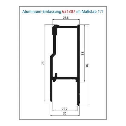 Suer long travel lock, 615 mm, anodised, L
