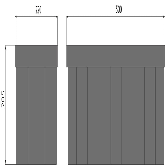 Storage box R03, PE, 220/215/510 mm, twist lock