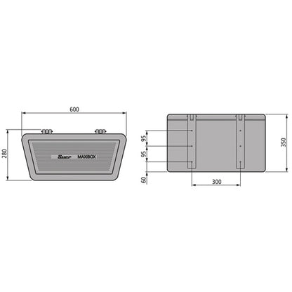 Suer Maxibox, polyethylene, black, disc lock
