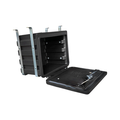 Tool box XDM/HB12, PE, 660 × 500 × 460 mm, retaining bracket