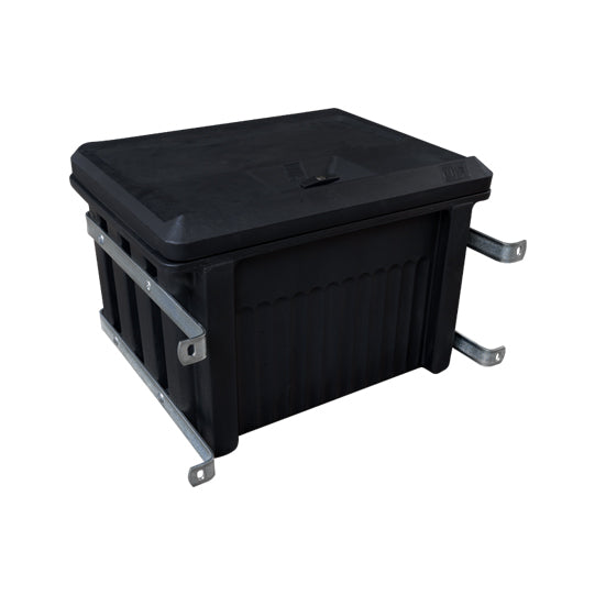 Tool box XDM/HB12, PE, 660 × 500 × 460 mm, retaining bracket