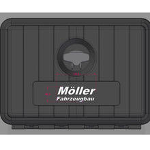 Nova 50 tool box, PP, black, 500 × 350 × 400 mm, w.logo